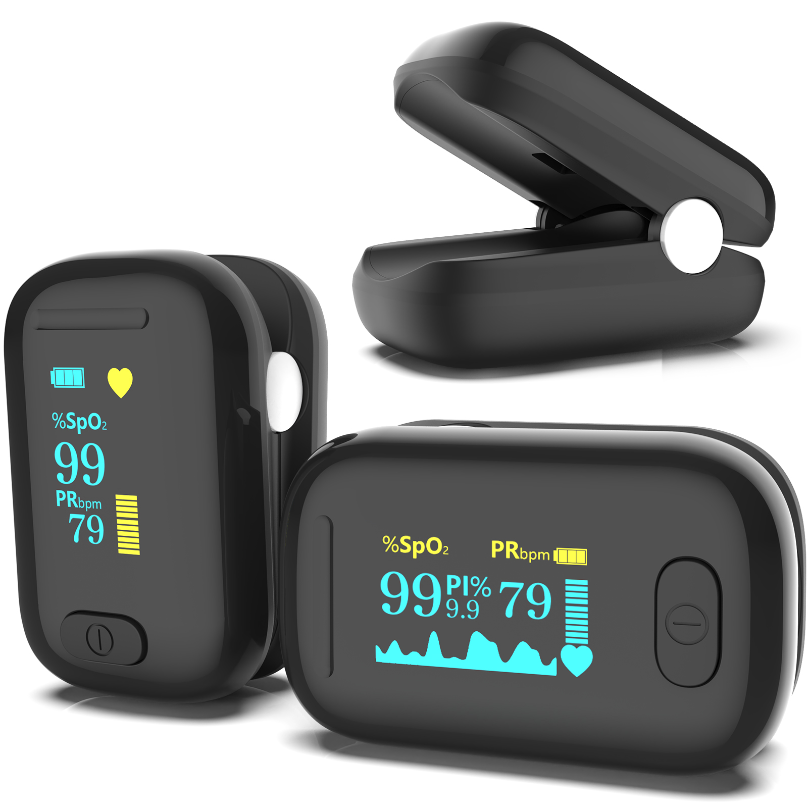 Pi Display - C5AO Fingertip Pulse Oximeter Blood Oxygen
