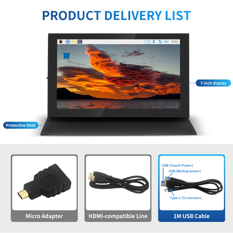 7 Inch IPS Touch Screen HDMI-c - Pi Display 评论和价格