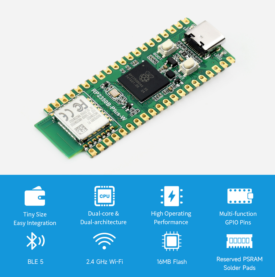 RP2350B Plus W Development Boa - Raspberry Pi Kit 评论和价格